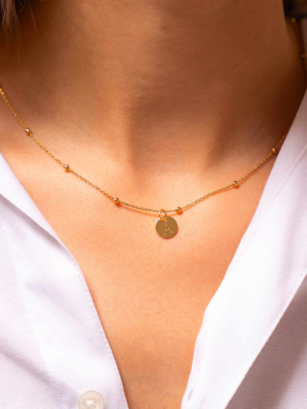 Bijoux pour femmes personnalisable avec une chaine boule de 40 cm