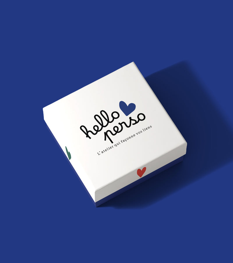 Porte clé Personnalisé - Rectangle 63mm x 30mm - Acier Inoxydable Cuir PU Bleu - Anneau Rond