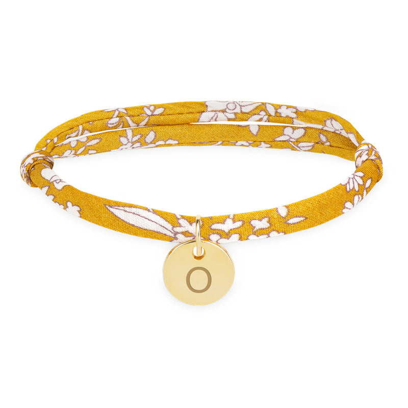 Bracelet élégant avec médaille dorée 10mm, orné de Liberty Clivia.