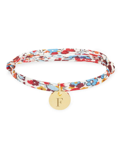Bracelet plaqué or avec médaille 10mm, entièrement personnalisable sur lien Liberty Pavot