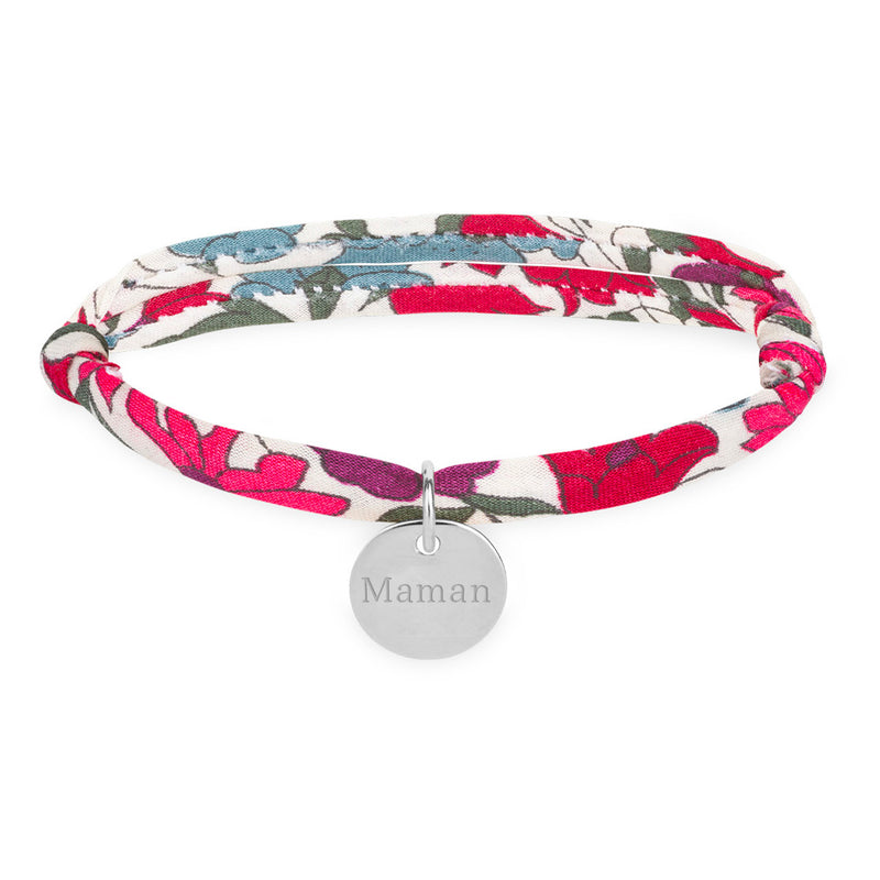 Bracelet argenté avec médaille 10mm Liberty Jacinthe, un accessoire élégant