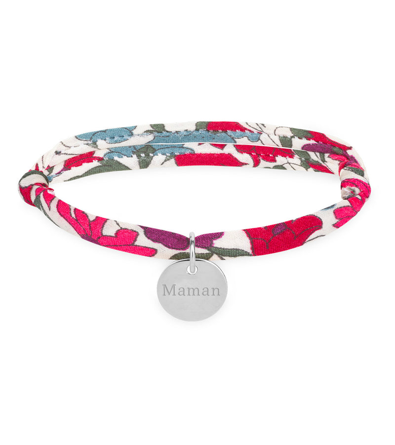 Bracelet argenté avec médaille 10mm Liberty Jacinthe, un accessoire élégant