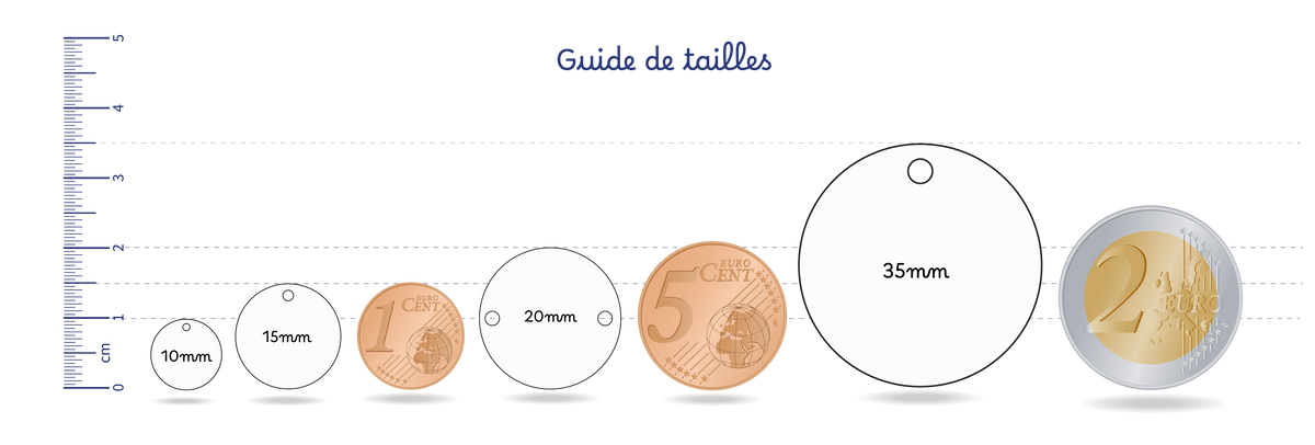 Guide de la taille des medailles Hello Perso
