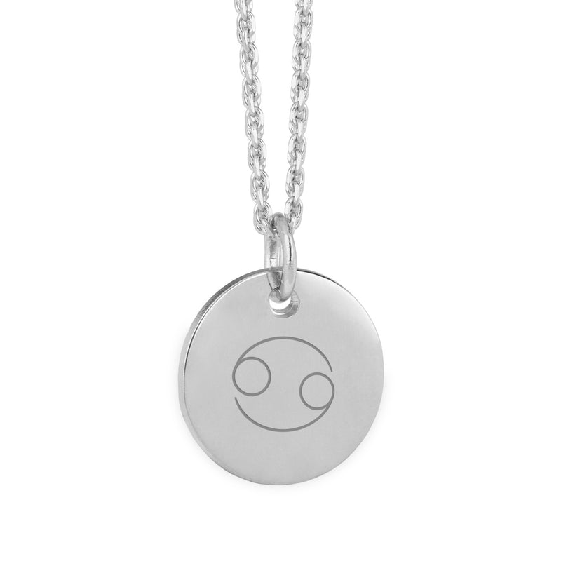 Pendentif argenté sur mesure, médaille de 15mm pour une personnalisation unique.