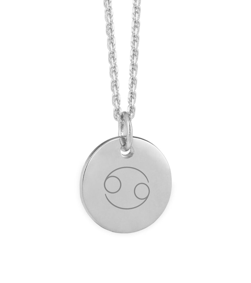 Pendentif argenté sur mesure, médaille de 15mm pour une personnalisation unique.