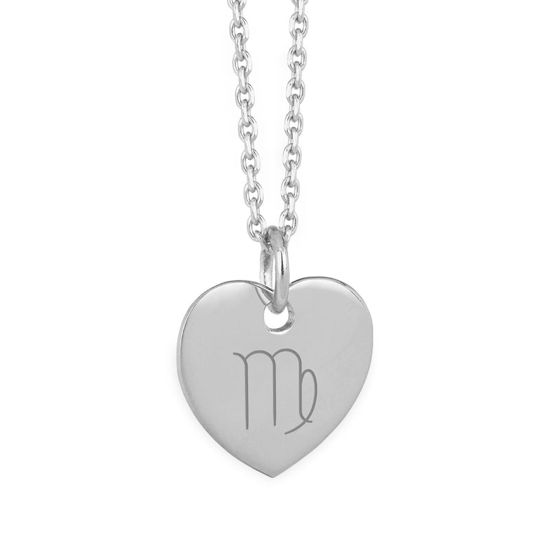 Personnalisez votre propre pendentif coeur en argent de 15mm.