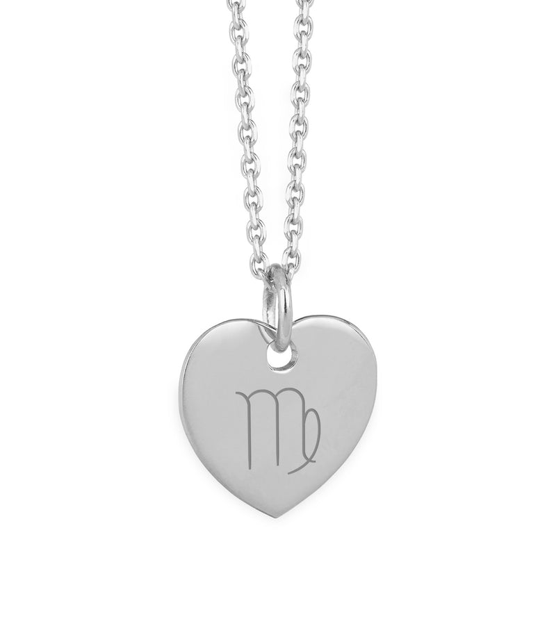 Personnalisez votre propre pendentif coeur en argent de 15mm.