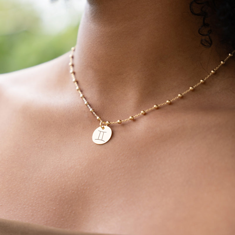 Pendentif Personnalisé - Médaille 15mm - Plaqué Or