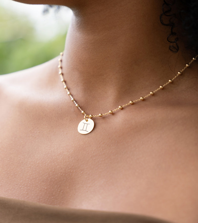 Pendentif Personnalisé - Médaille 15mm - Plaqué Or