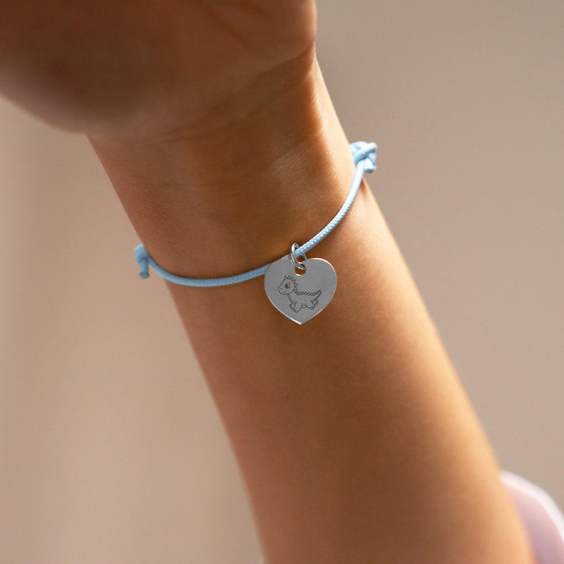 Cordon bleu pastel et médaille en argent 925°