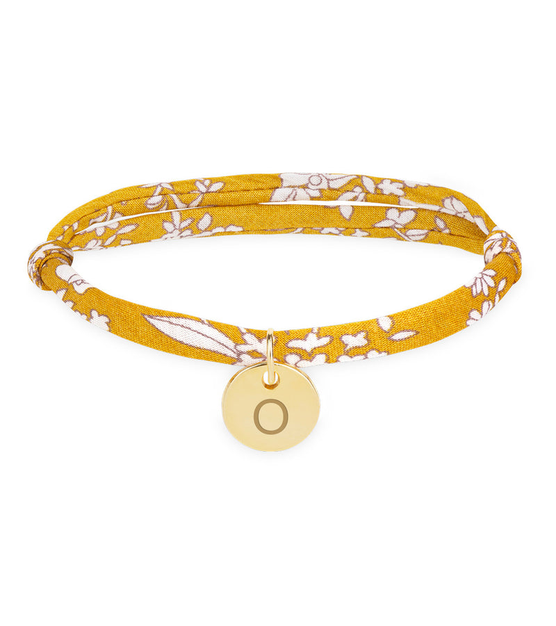 Bracelet élégant avec médaille dorée 10mm, orné de Liberty Clivia.