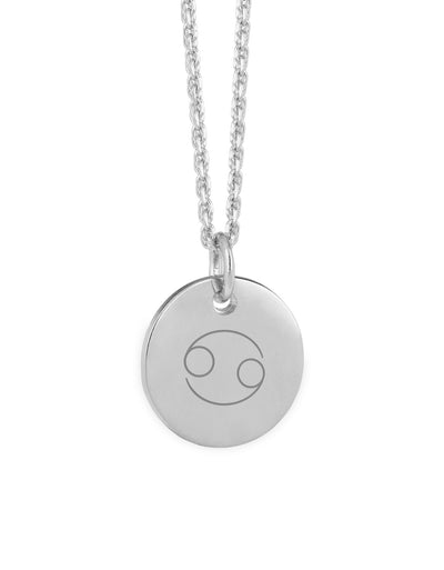 Pendentif argenté sur mesure, médaille de 15mm pour une personnalisation unique.
