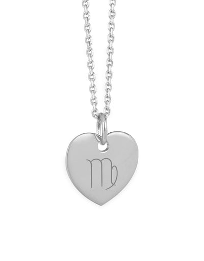 Personnalisez votre propre pendentif coeur en argent de 15mm.